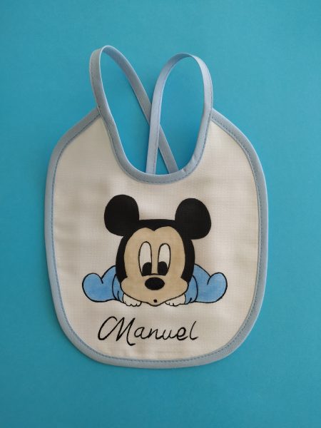 Bavettina Topolino azzurro
