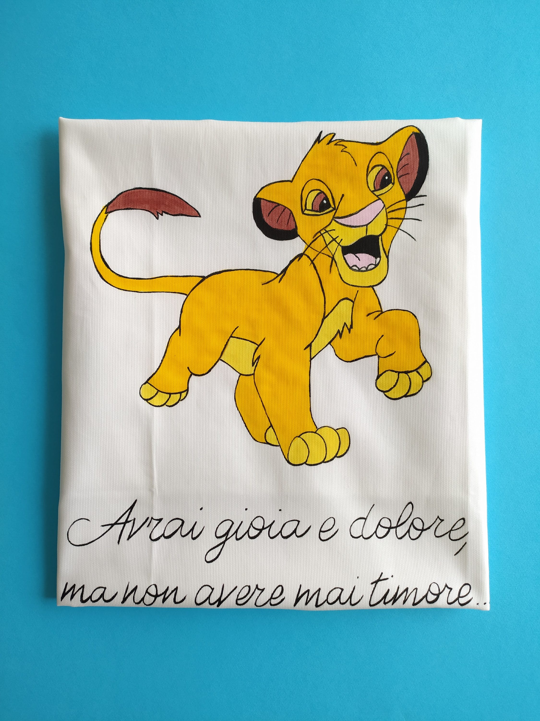 Copertina carrozzina Simba frase gioia e dolore3