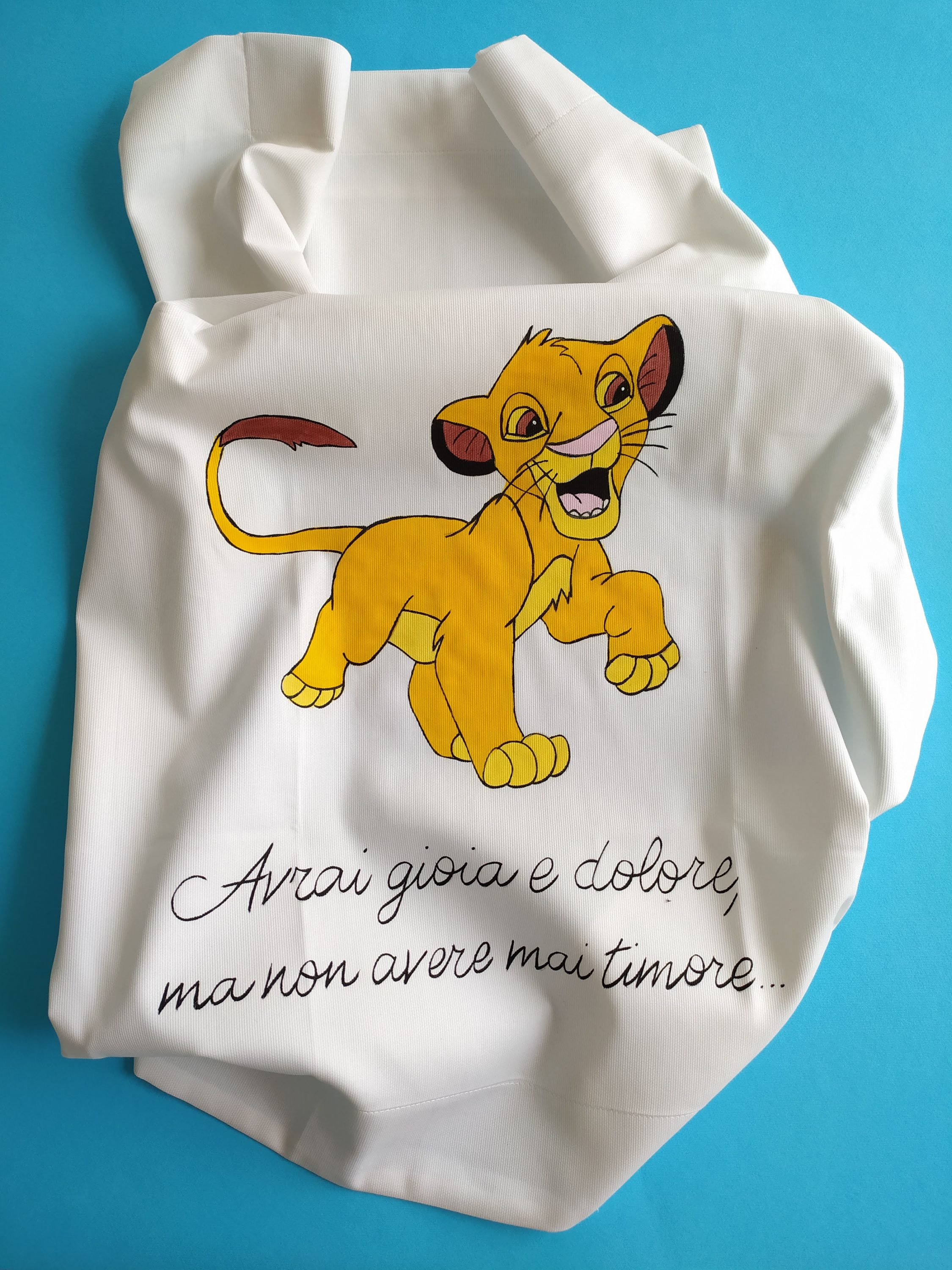 Copertina carrozzina Simba frase gioia e dolore4