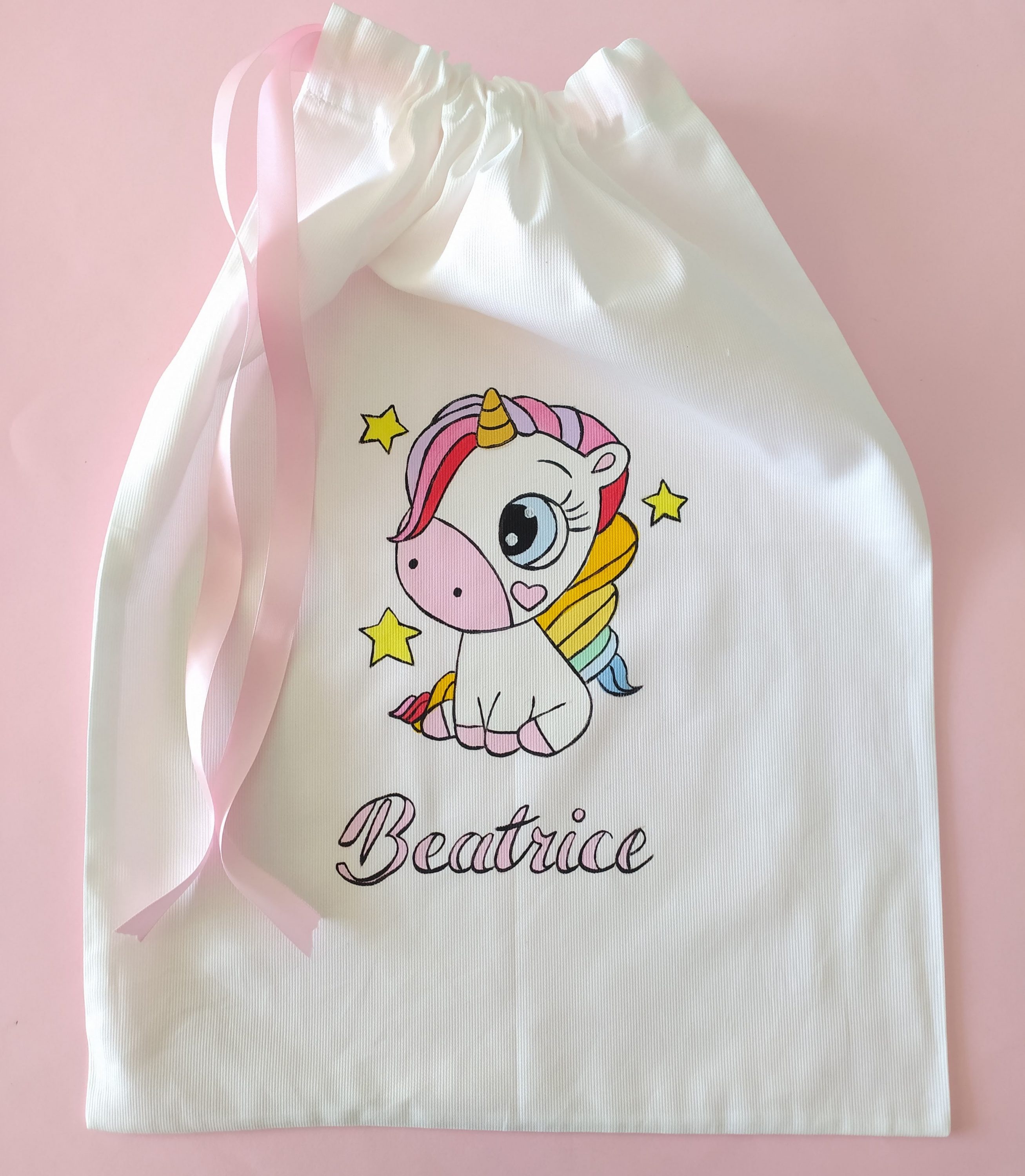 Sacchettina unicorno stelle