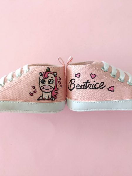 Scarpette Unicorno cuori
