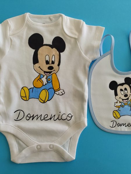 Set body e bavettina topolino