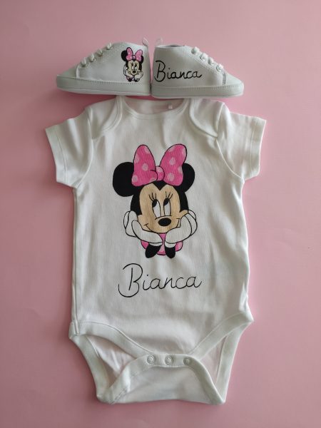 Set body e scarpette Minnie pois