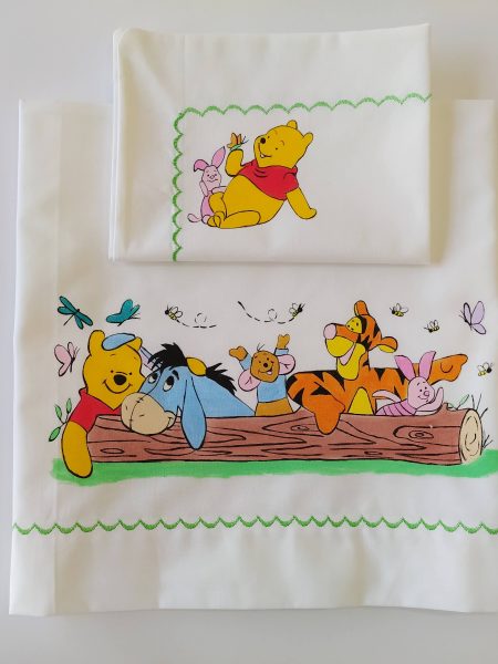 Lenzuolino e federa winnie the pooh