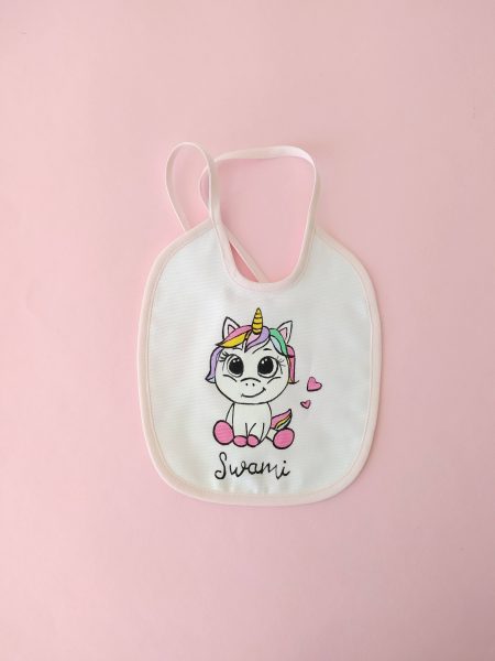 Bavettina Unicorno cuori