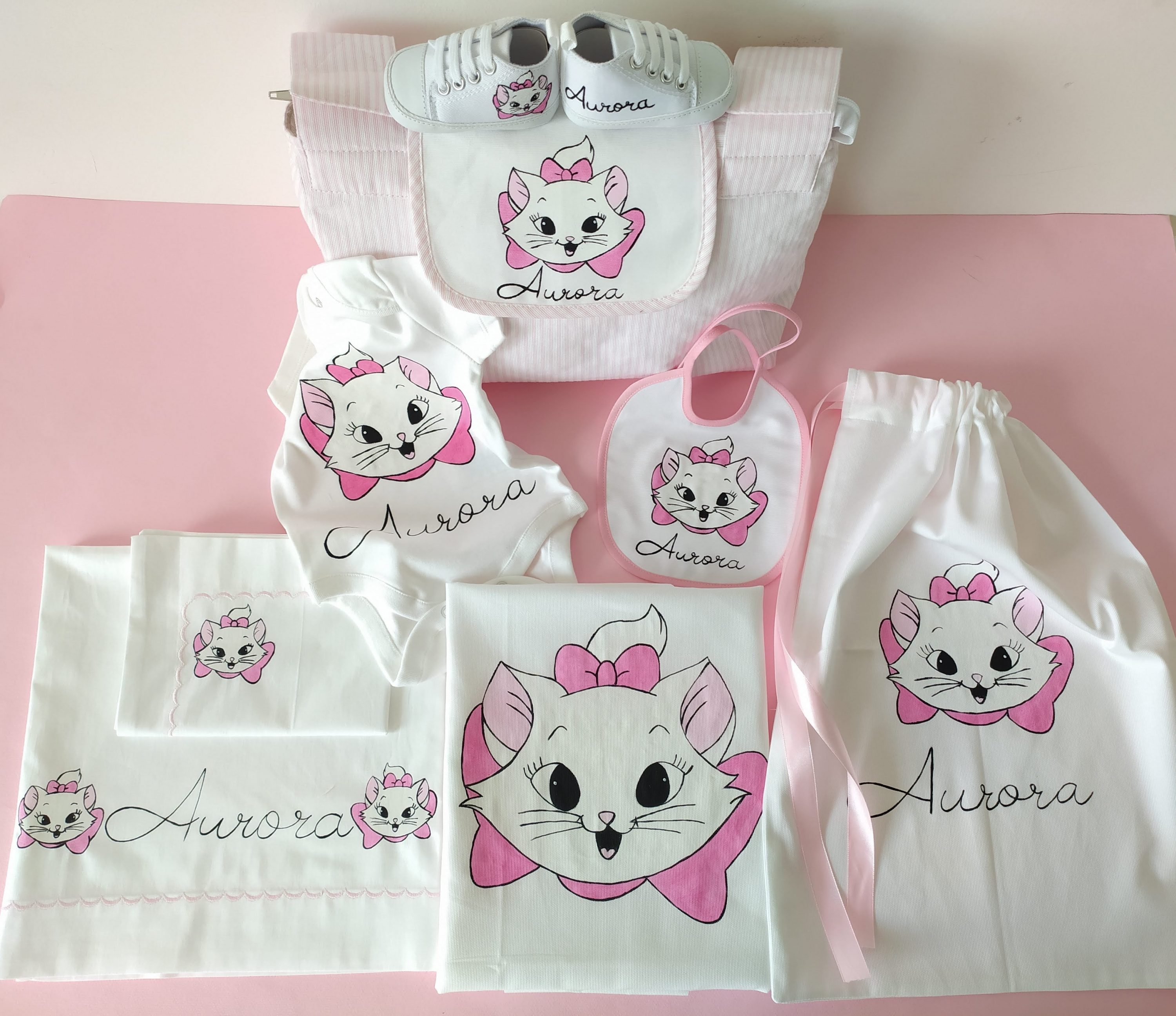 Completo carrozzina Minou fiocco