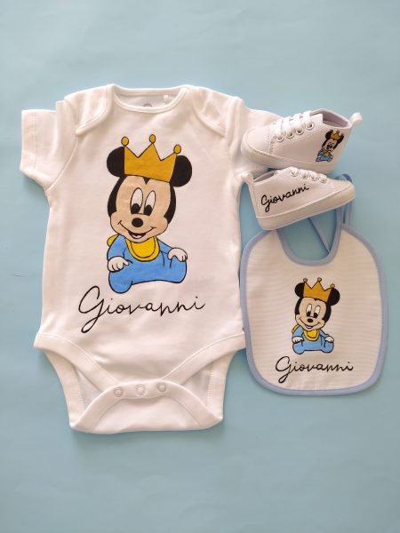 Coordinato abbigliamento Topolino corona