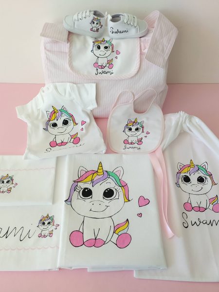 Coordinato Unicorno cuori