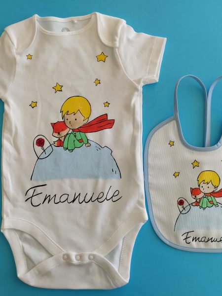 Coordinato abbigliamento neonato Piccolo Principe stelle