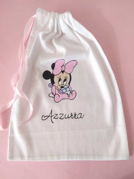 Sacchettina Porta biancheria Minnie fiore