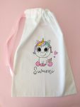 Sacchettina porta biancheria Unicorno cuori