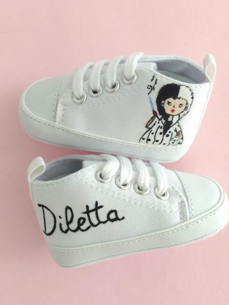 Scarpette Crudelia bianco e nero