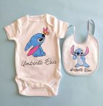 Coordinato abbigliamento neonato Stitch orecchie grandi