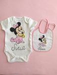 Set abbigliamento body e bavettina Minnie ciuccio